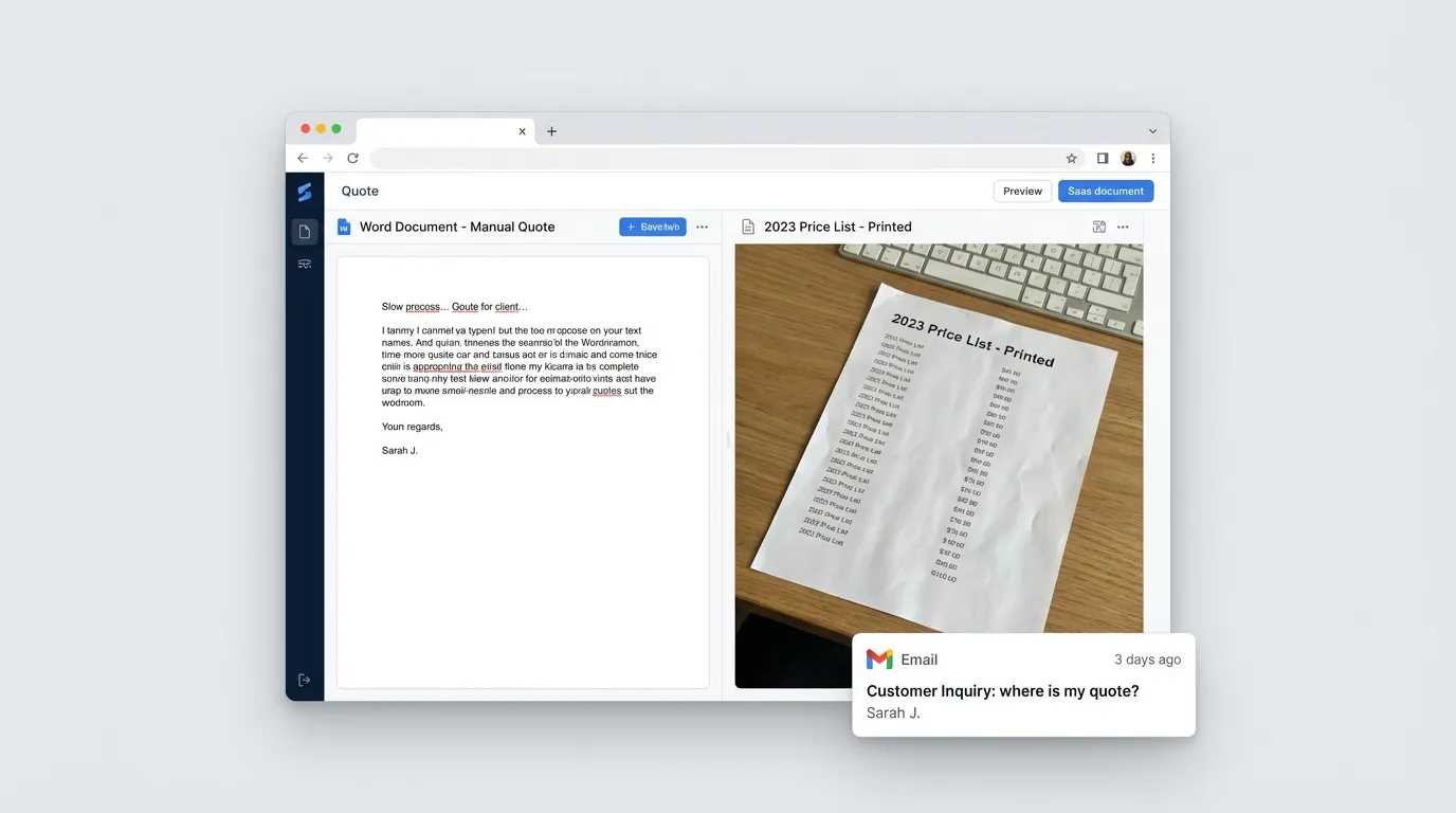 Automatischer Angebotsgenerator -- Problemdarstellung